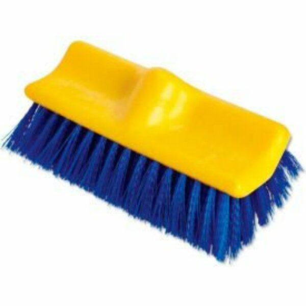 Rubbermaid Commercial Rubbermaid¬Æ 10" Bi-Level Plastic Deck Scrub Brush W/ Polypropylene Fibers, Blue - RCP6337BLU FG633700BLUE